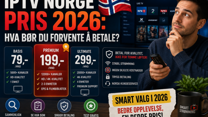 IPTV Norge Pris 2026: Hva Bør Du Forvente å Betale?